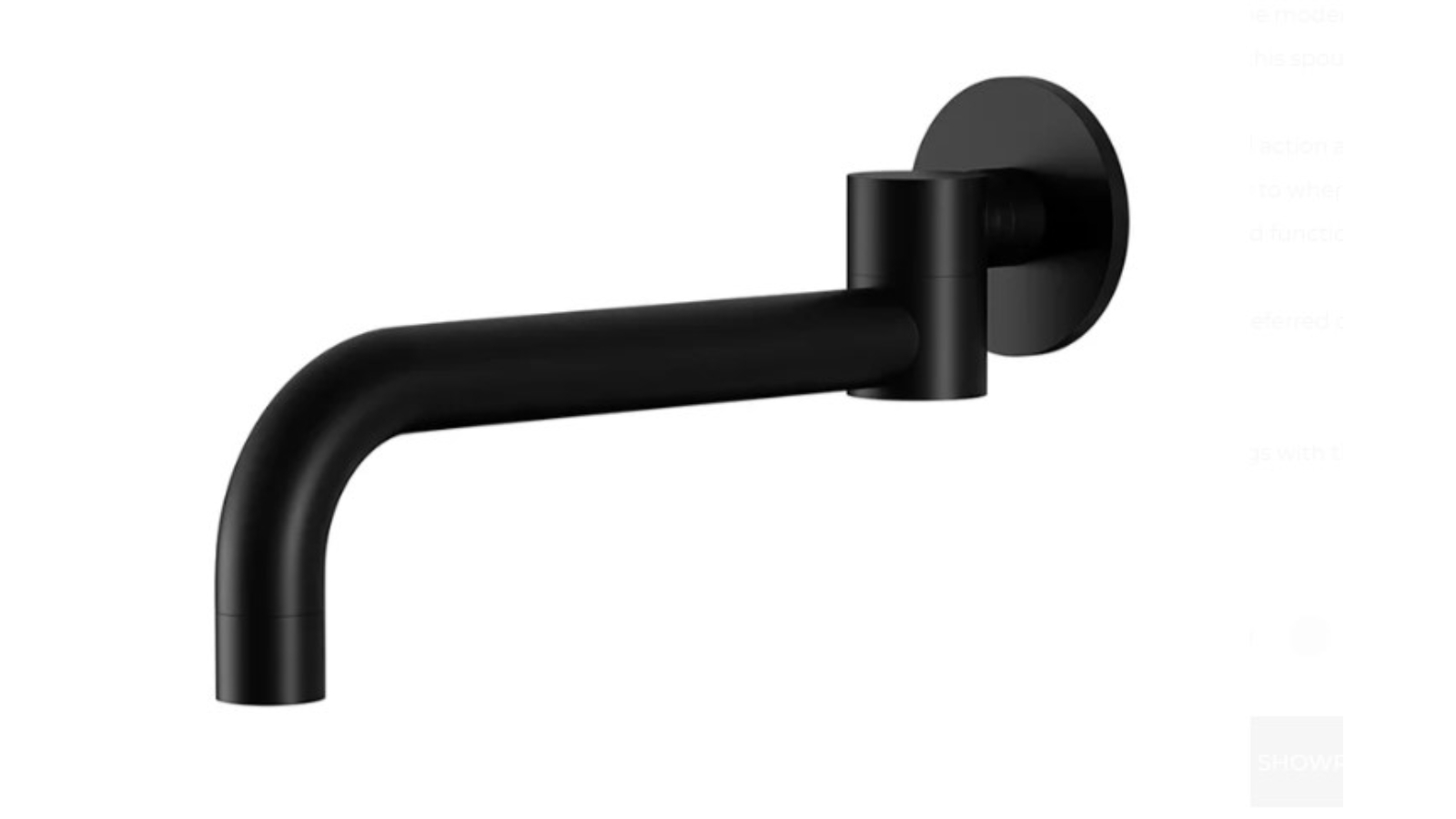 Meir Round Swivel Wall Spout - Matte Black 