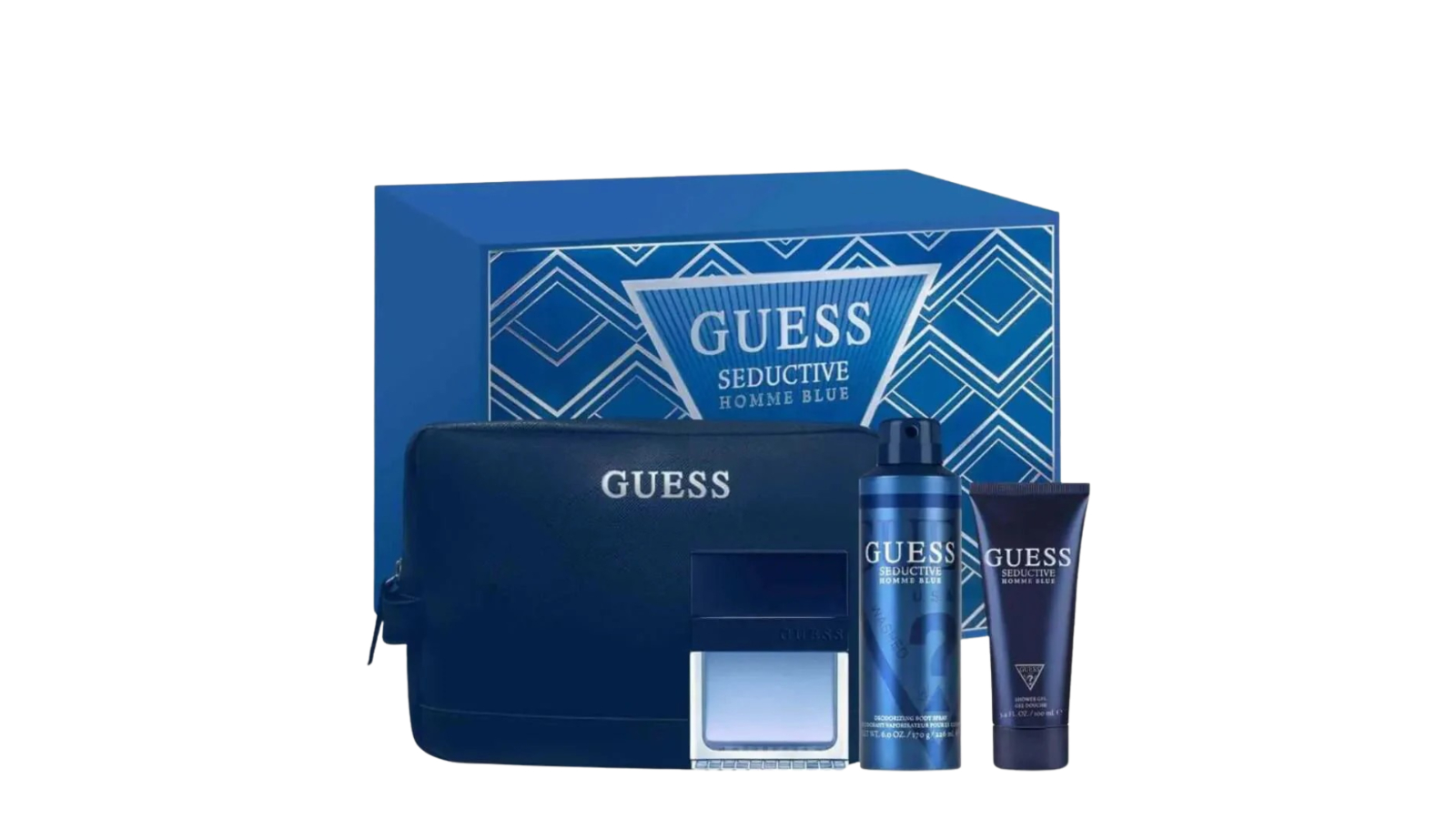Guess Set of 4 Seductive Homme Blue Mens Fragrance