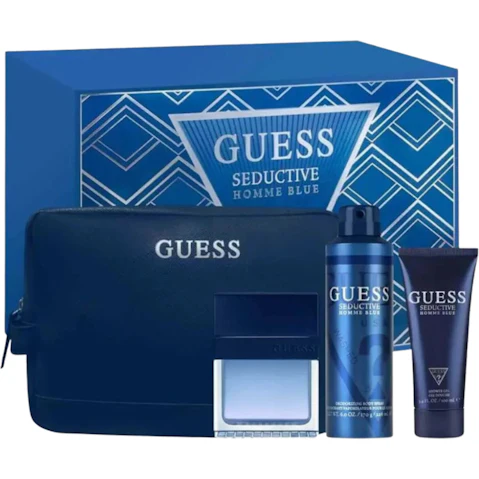 Guess Set of 4 Seductive Homme Blue Mens Fragrance