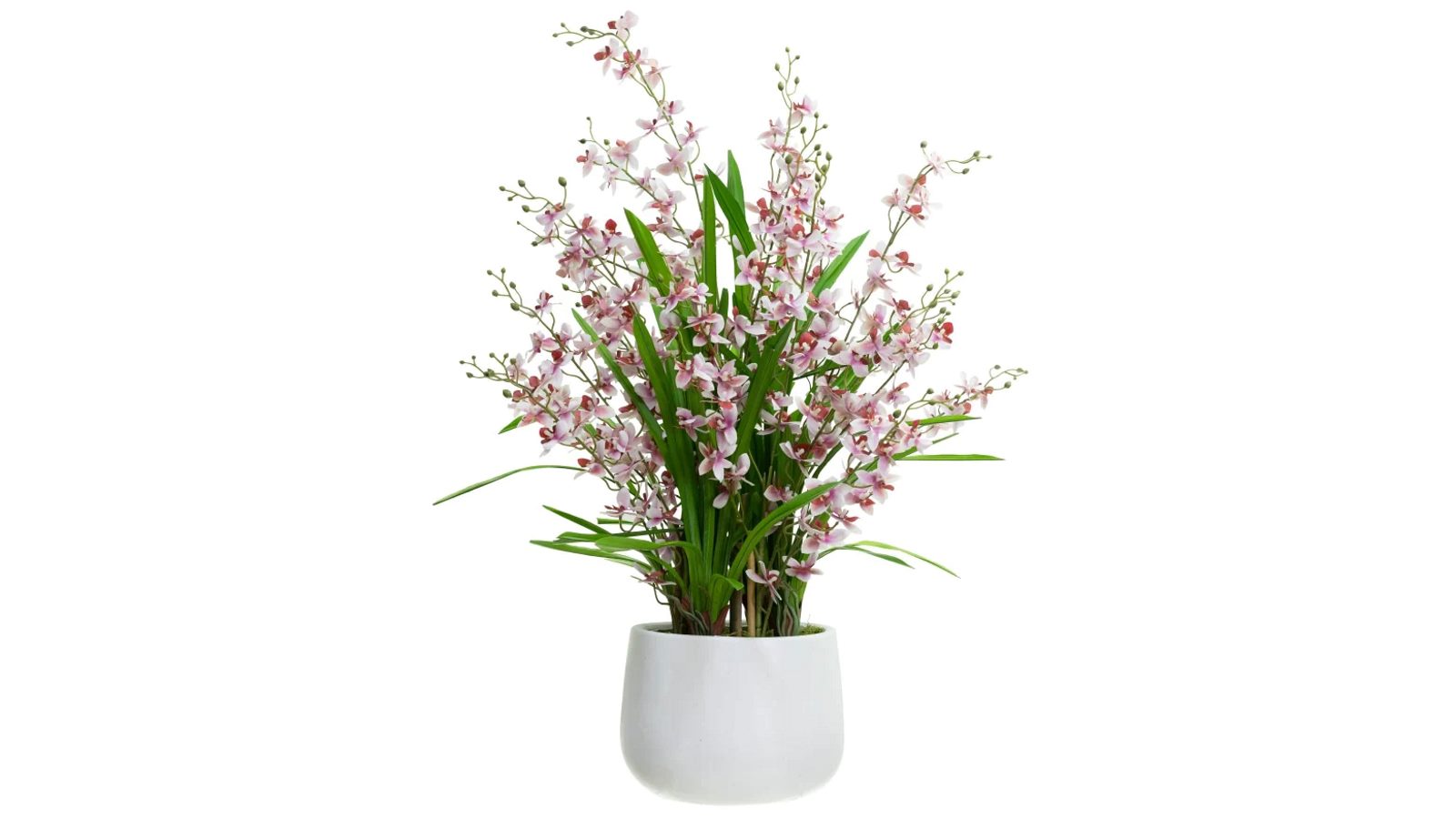 Glamorous Fusion 78cm Pink Dancing Lady Orchid Artificial Fake Plant In Pot