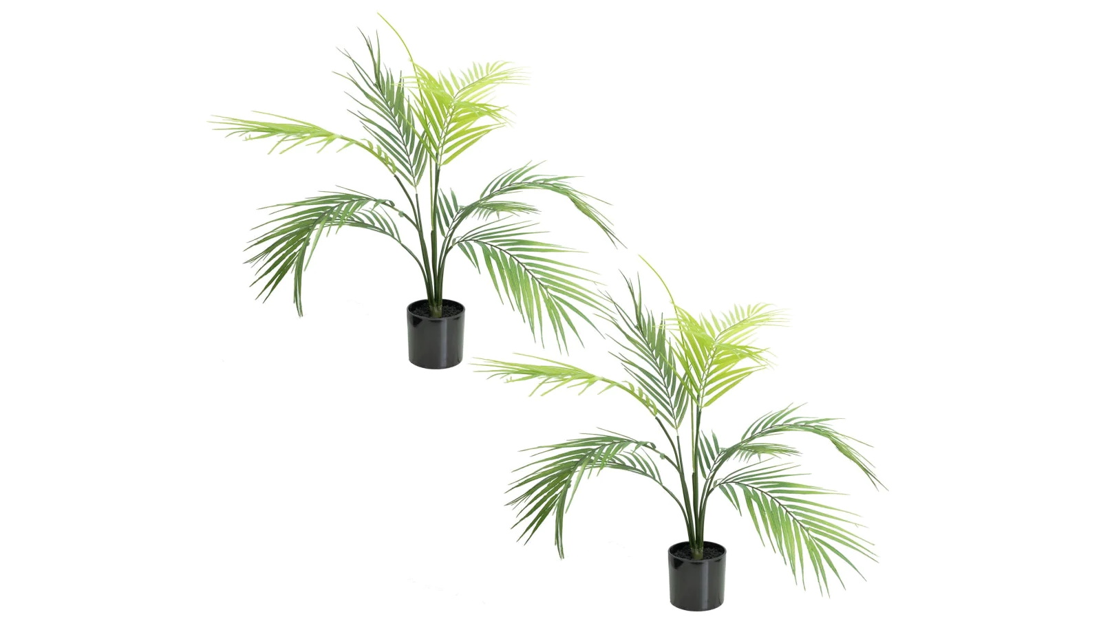 Glamorous Fusion 61cm Green Butterfly Plam Set Artificial Fake Plant
