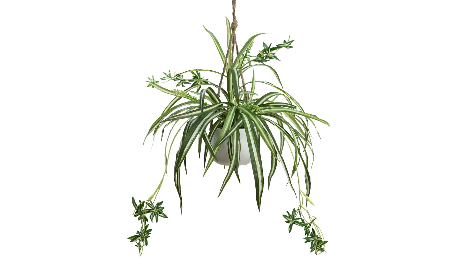 Glamorous Fusion 68cm Spider Plant Artificial Fake Plant in Hanging Planter
