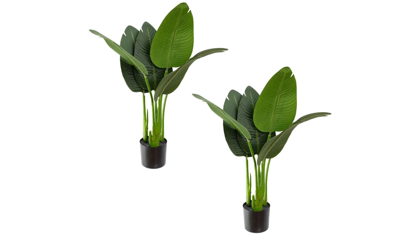 Glamorous Fusion Set Of 2 80cm Traveller Palm Artificial Faux Plant