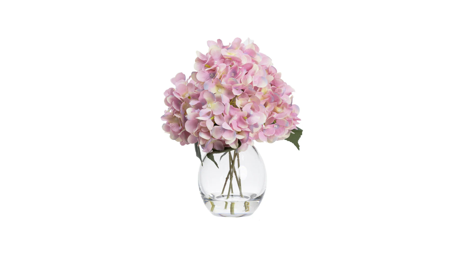 Glamorous Fusion Pink Hydrangea Flower Decorative Mixed Arrangement Artificial Faux Plant - 27cm
