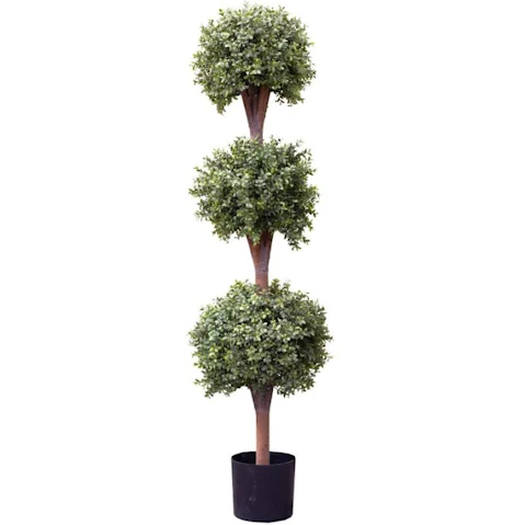 Glamorous Fusion Green Triple Balls Boxwood Artificial Plant Tree in Pot - 150cm