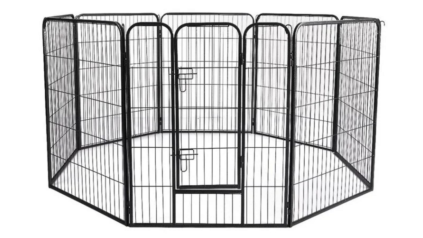 PaWz 8 Panel 32-inch Pet Exercise Cage with Enclosure Fence Playpen for Cat and Dog