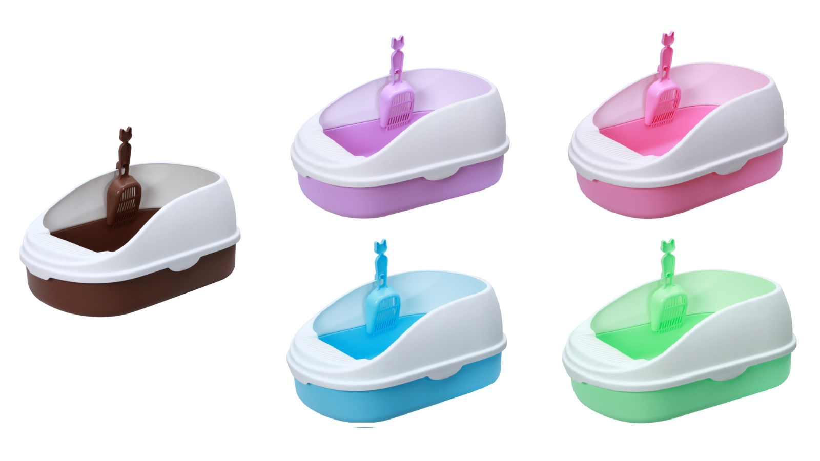 YES4PETS Medium Portable Cat Litter Box Tray with Scoop