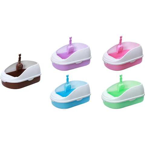 YES4PETS Medium Portable Cat Litter Box Tray with Scoop