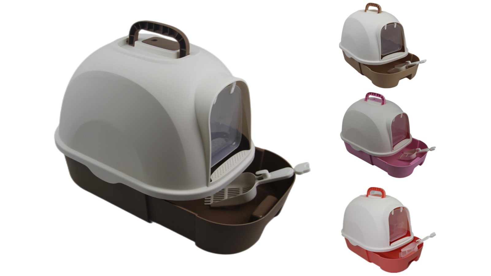 YES4PETS Large Hooded Cat Toilet Litter Box Tray House with Drawer and Scoop