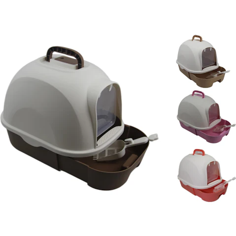 YES4PETS Large Hooded Cat Toilet Litter Box Tray House with Drawer and Scoop