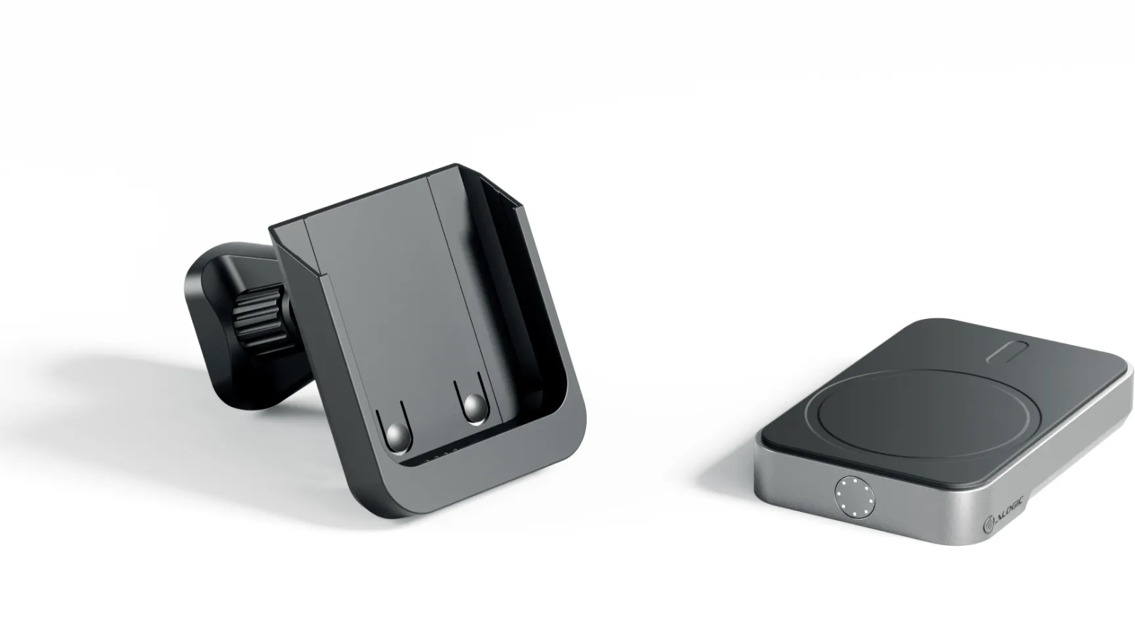 Alogic Matrix plus Universal Wireless Car Charger with 5000mAh Magnetic Power Bank and Air Vent Mount - Black