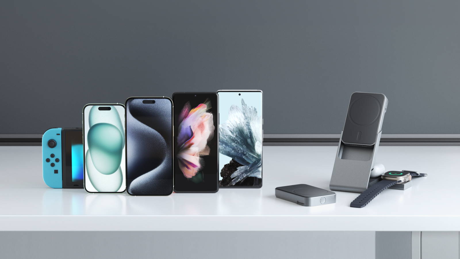 Alogic Matrix+ 3-in-1 Magnetic Charging Dock - Black | Harvey Norman