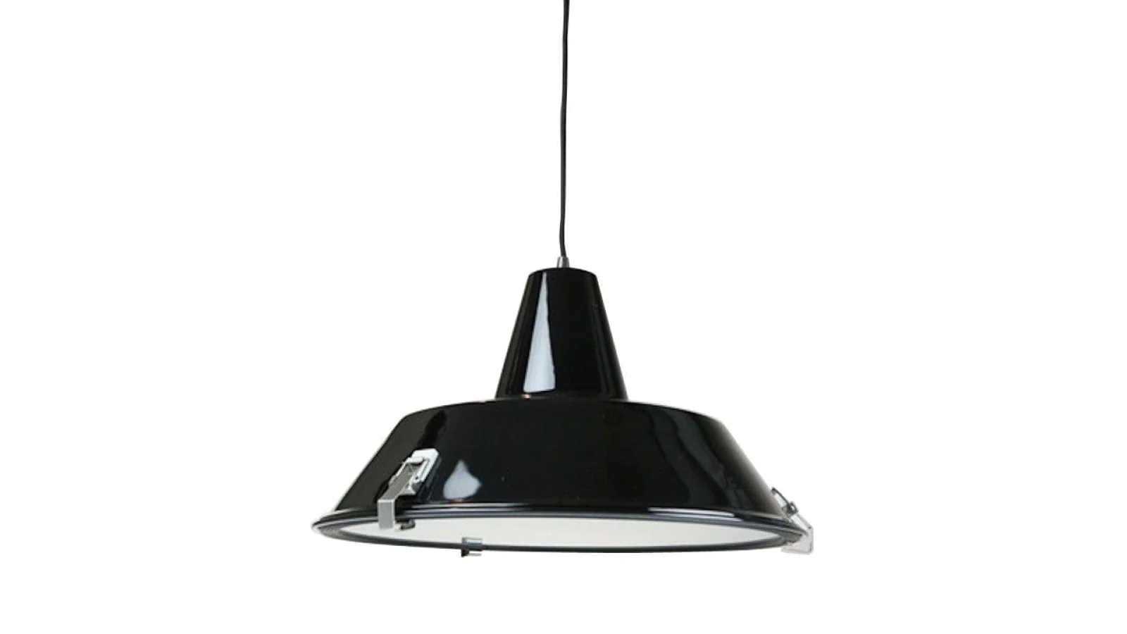 Sylvania Lighting Black Asi Industrial Cord Drop Dome Pendant Light Lamp