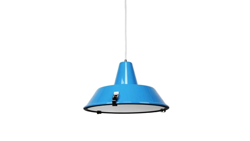 Sylvania Lighting Blue Asi Industrial Cord Drop Dome Pendant Light Lamp