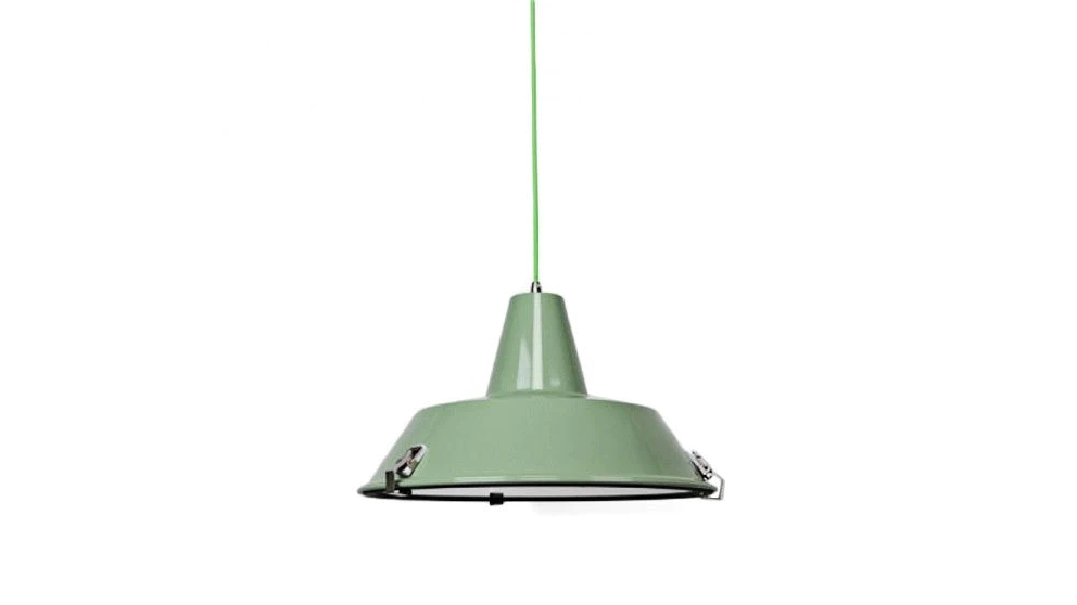 Sylvania Lighting Green Asi Industrial Cord Drop Dome Pendant Light Lamp
