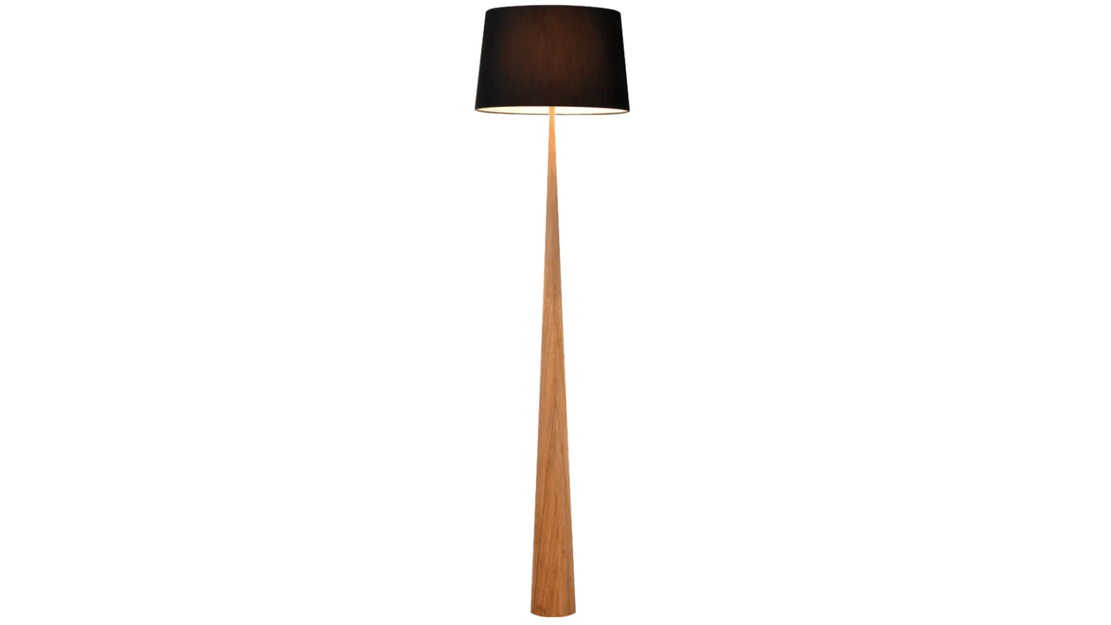 Sylvania Lighting Wood and Black Fabric Biore Elegant Metal Body Classic Floor Lamp