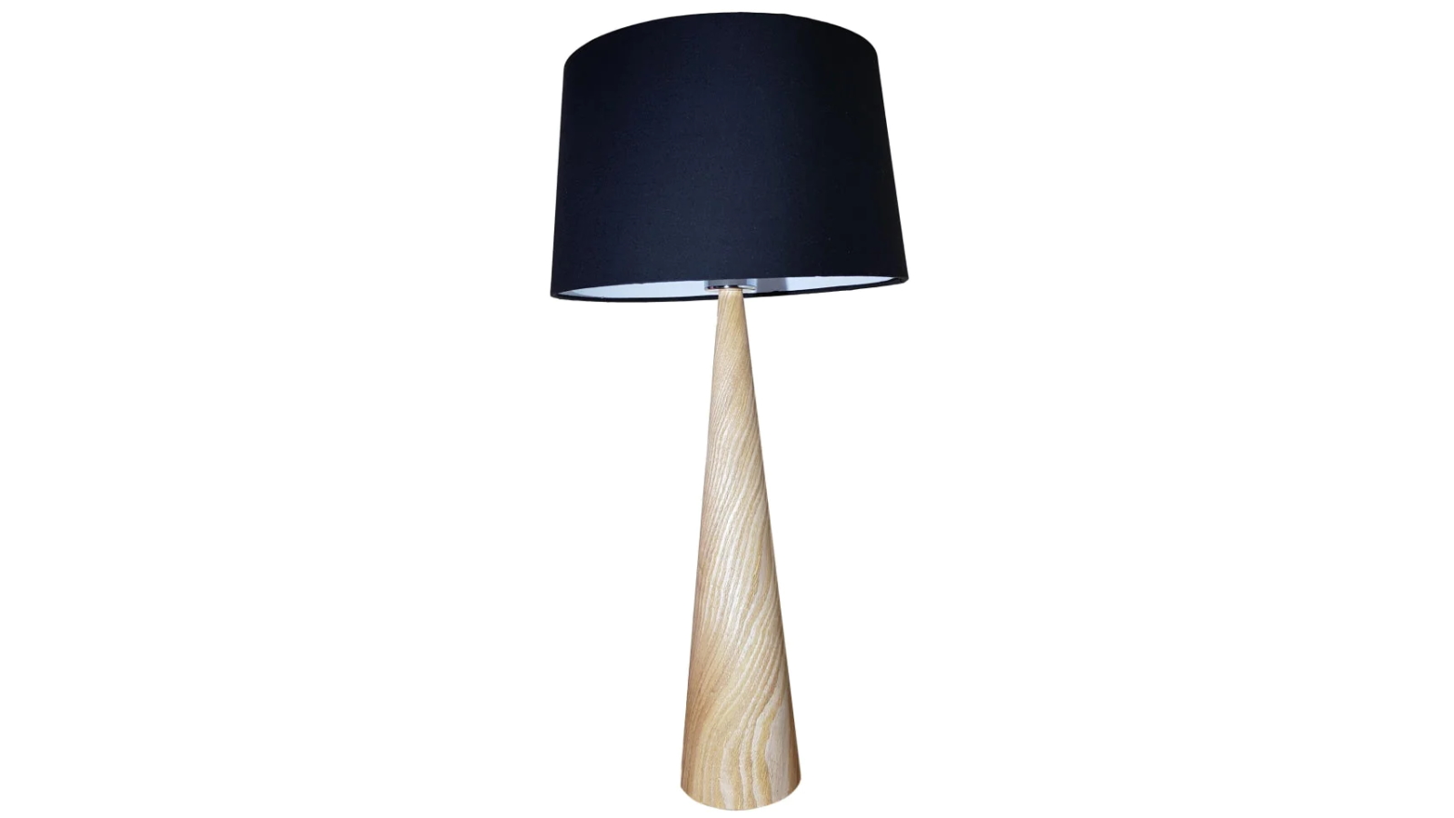 Sylvania Lighting Wood and Black Fabric Biore Elegant Metal Body Classic Table Lamp