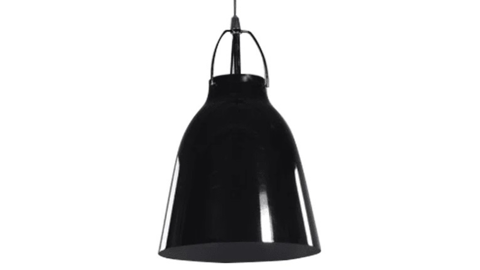 Sylvania Lighting Cecilia Modern Classic Industrial Metal Cone Pendant Light Lamp - Black