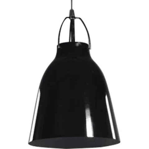 Sylvania Lighting Cecilia Modern Classic Industrial Metal Cone Pendant Light Lamp - Black