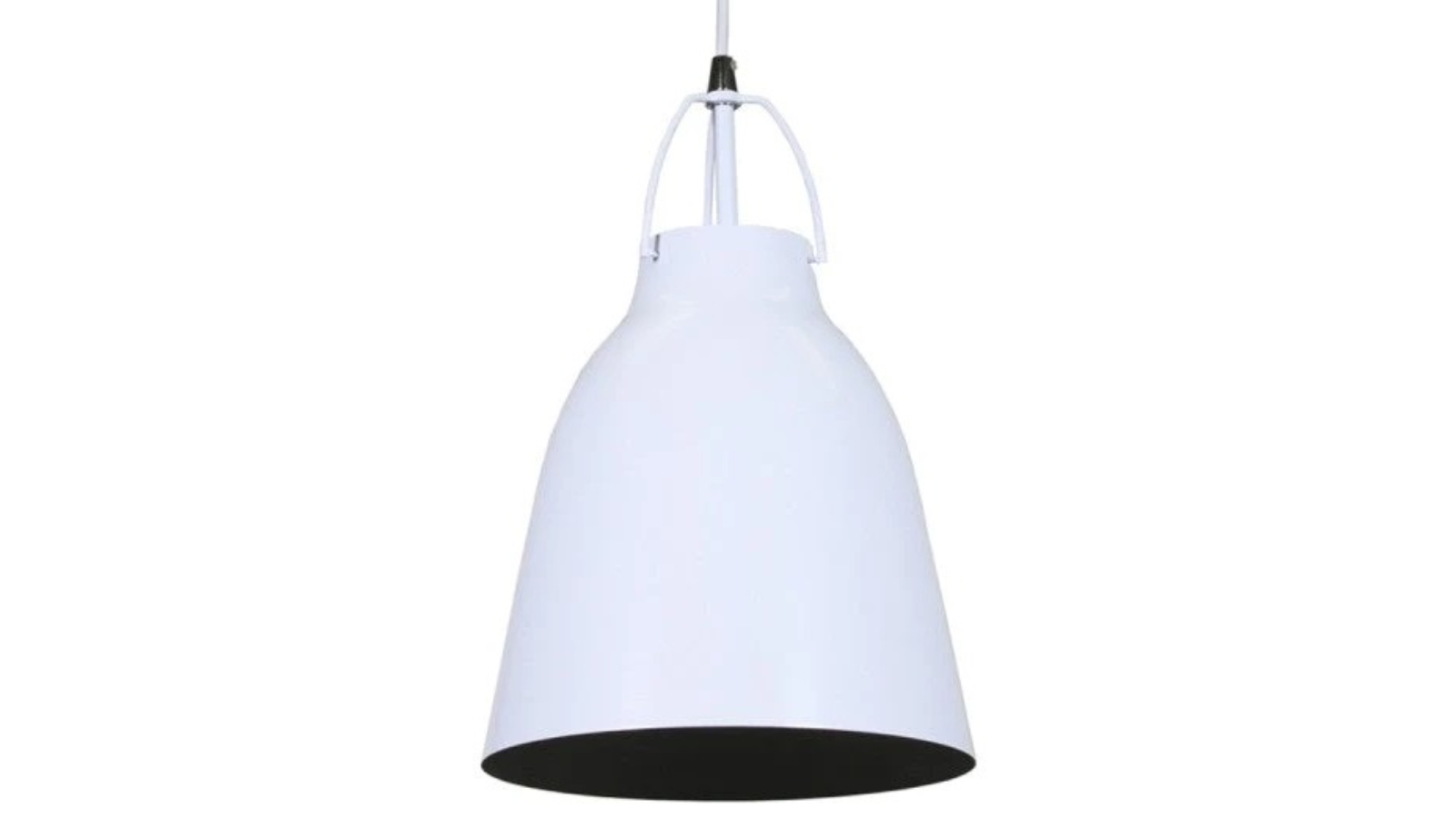 Sylvania Lighting Cecilia Modern Classic Industrial Metal Cone Pendant Light Lamp - White
