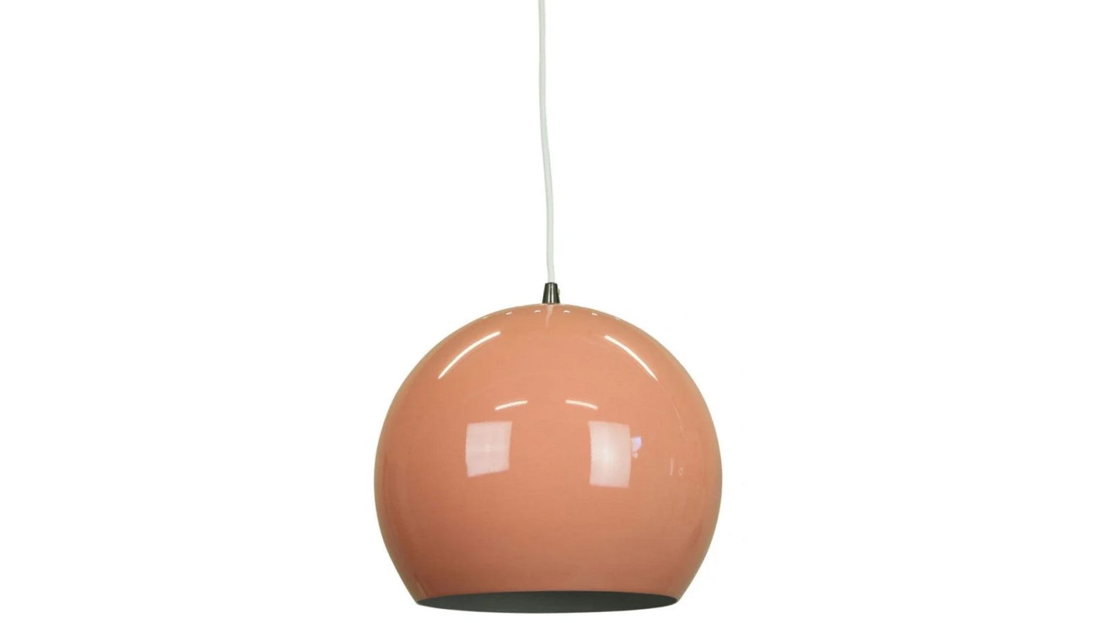 Sylvania Lighting Itzel Modern Spherical Cord Drop Metal Pendant Light Lamp - Beige Red