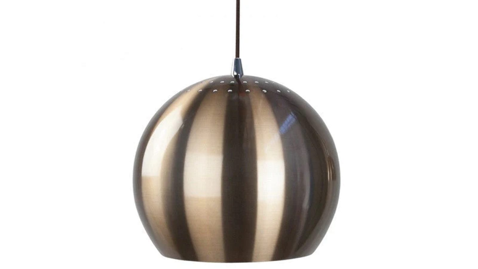 Sylvania Lighting Itzel Modern Spherical Cord Drop Metal Pendant Light Lamp - Brown