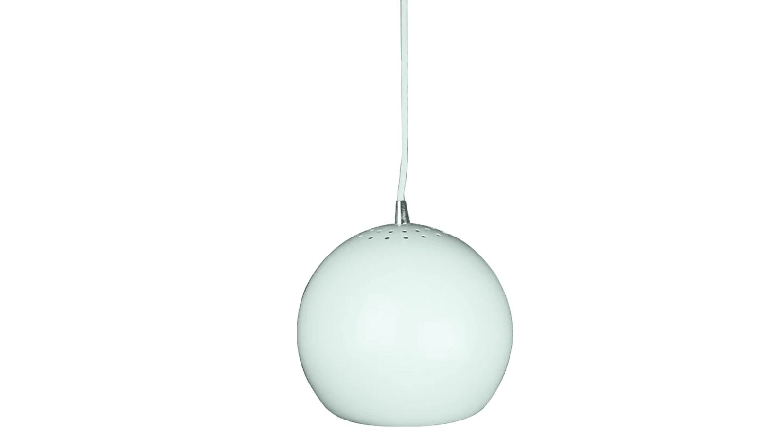 Sylvania Lighting Itzel Modern Spherical Cord Drop Metal Pendant Light Lamp - White