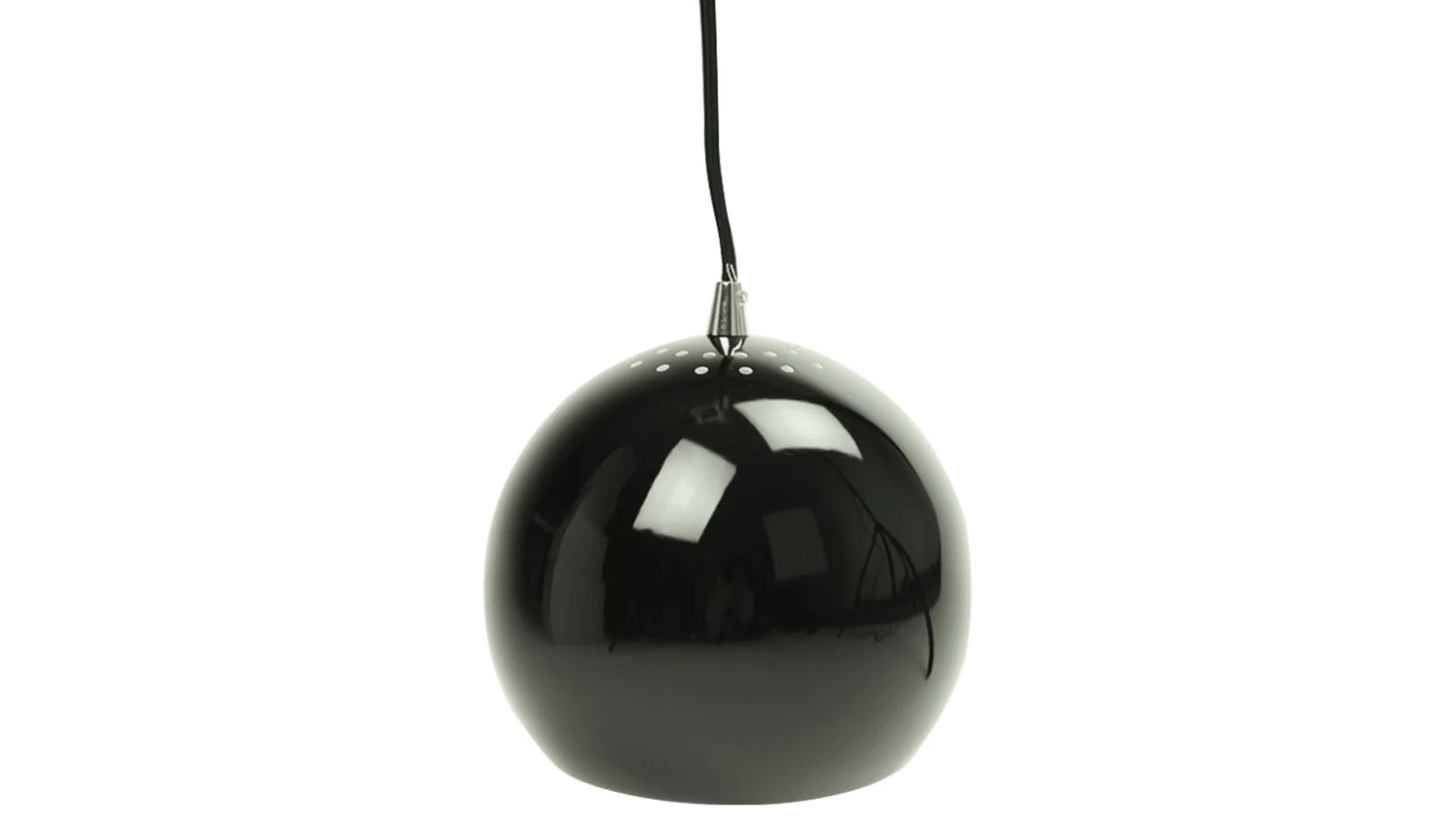 Sylvania Lighting Ines Modern Spherical Cord Drop Metal Pendant Light Lamp - Black