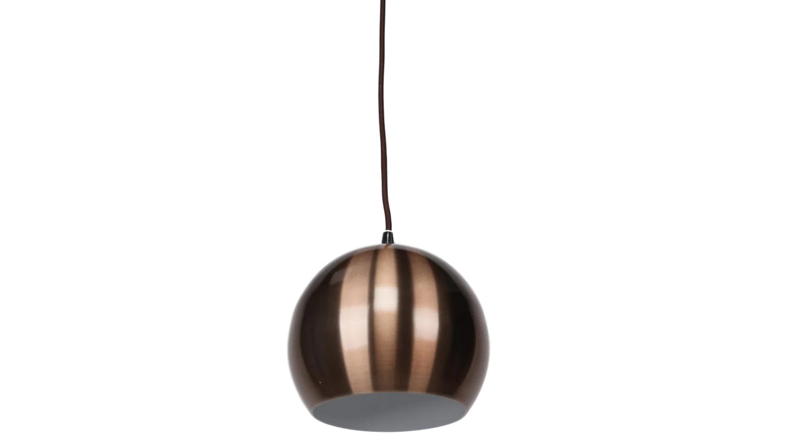 Sylvania Lighting Ines Modern Spherical Cord Drop Metal Pendant Light Lamp - Brown