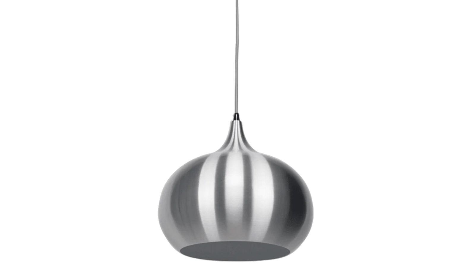 Sylvania Lighting Kirby Inverted Bowl Metal Cord Drop Pendant Light Lamp - Aluminium