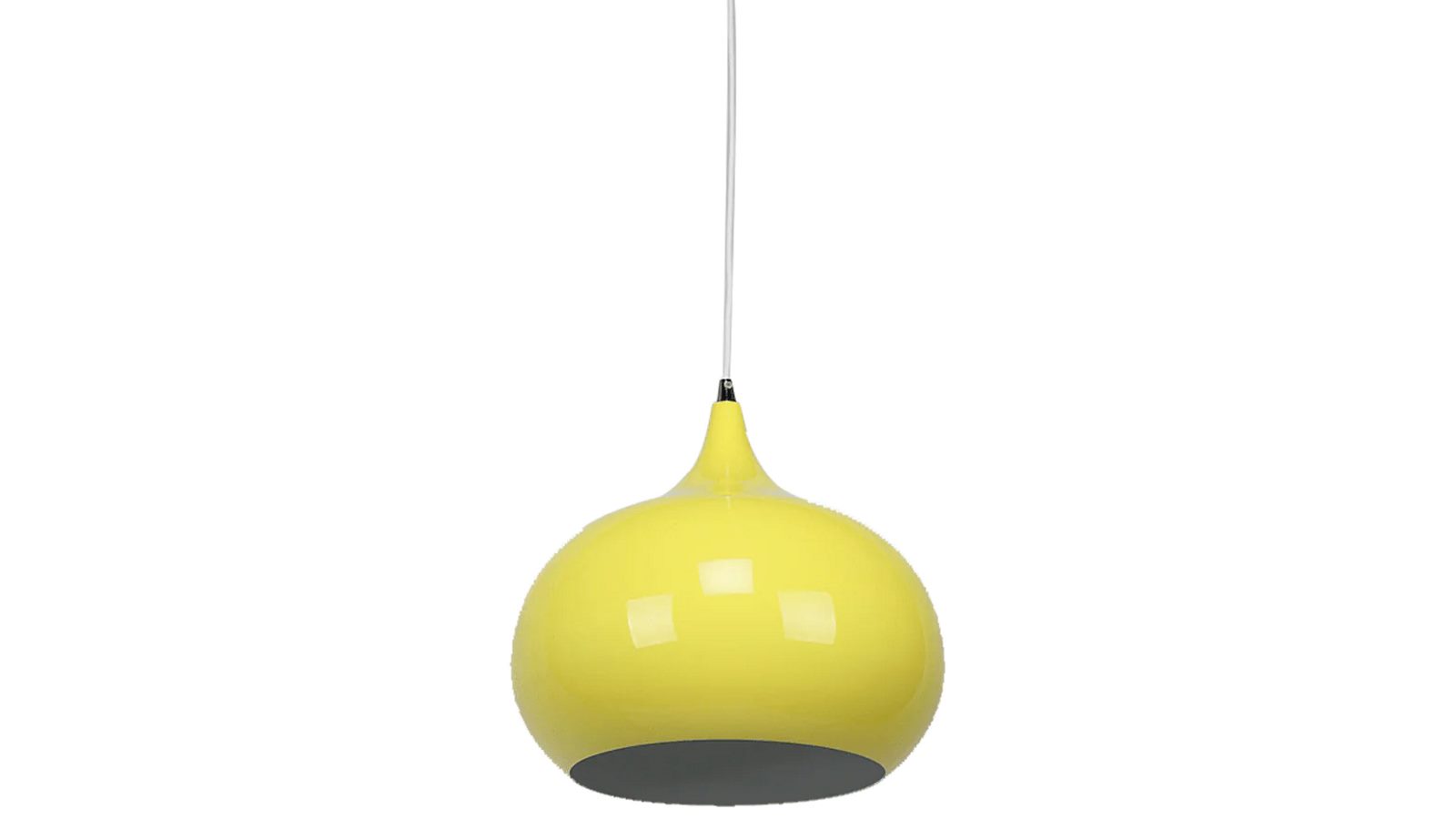 Sylvania Lighting Kirby Inverted Bowl Metal Cord Drop Pendant Light Lamp - Luminous Yellow