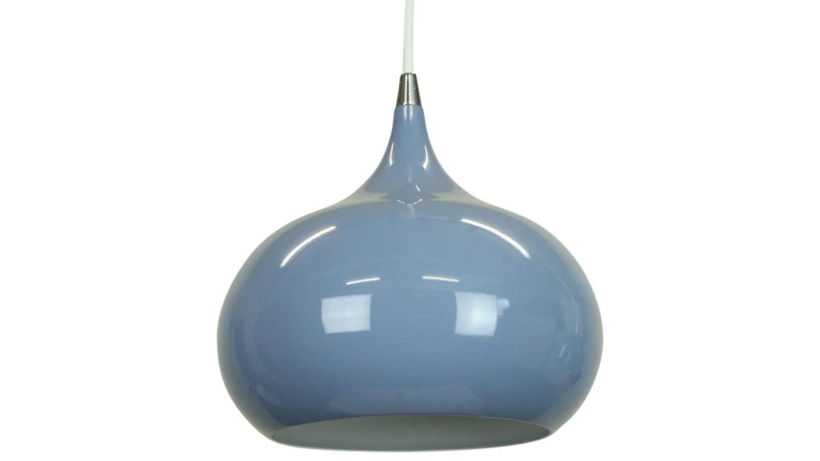 Sylvania Lighting Kirby Inverted Bowl Metal Cord Drop Pendant Light Lamp - Pigeon Blue