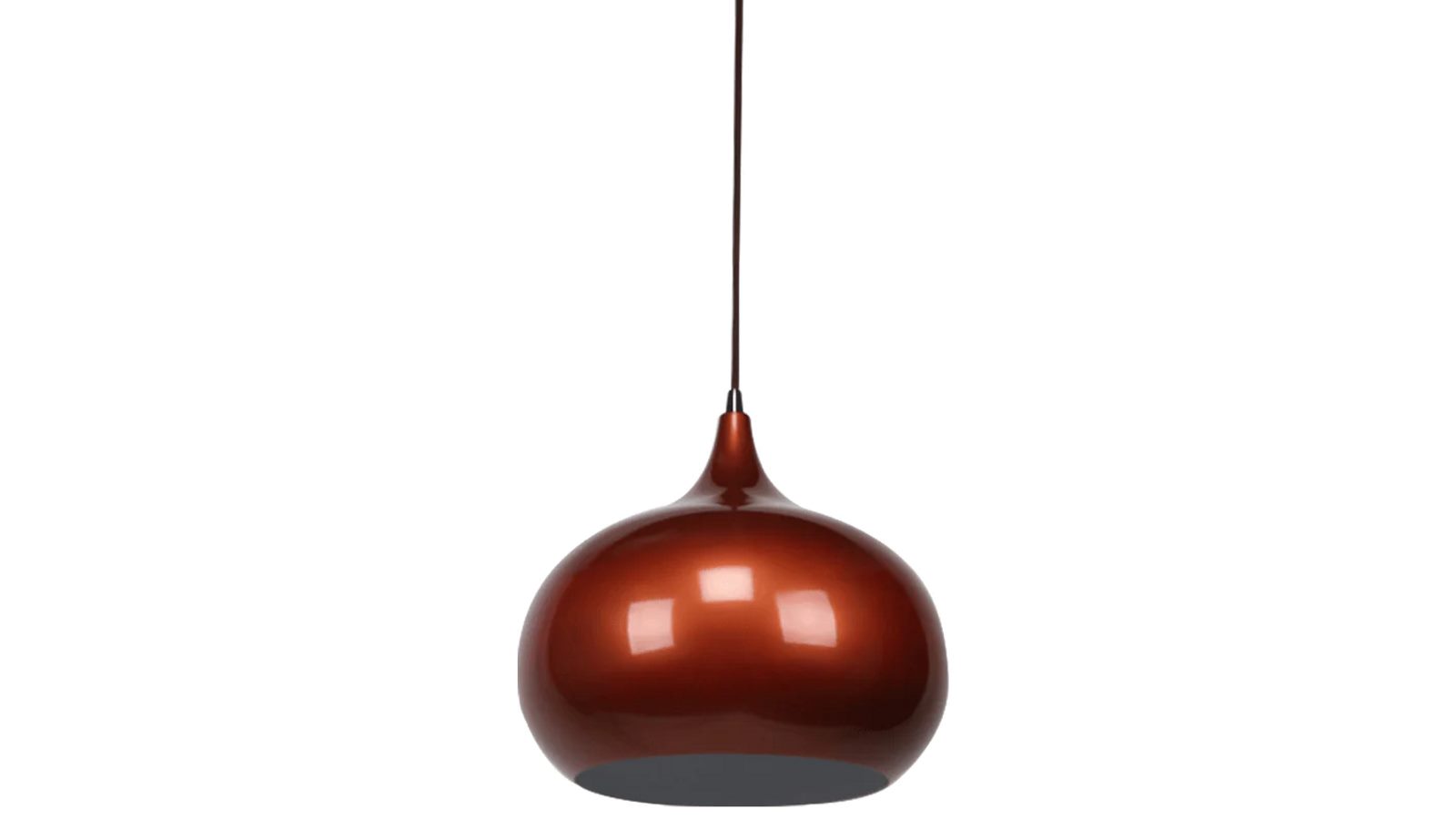 Sylvania Lighting Mini Kirby Inverted Bowl Metal Pendant Light Lamp - Pearl Copper