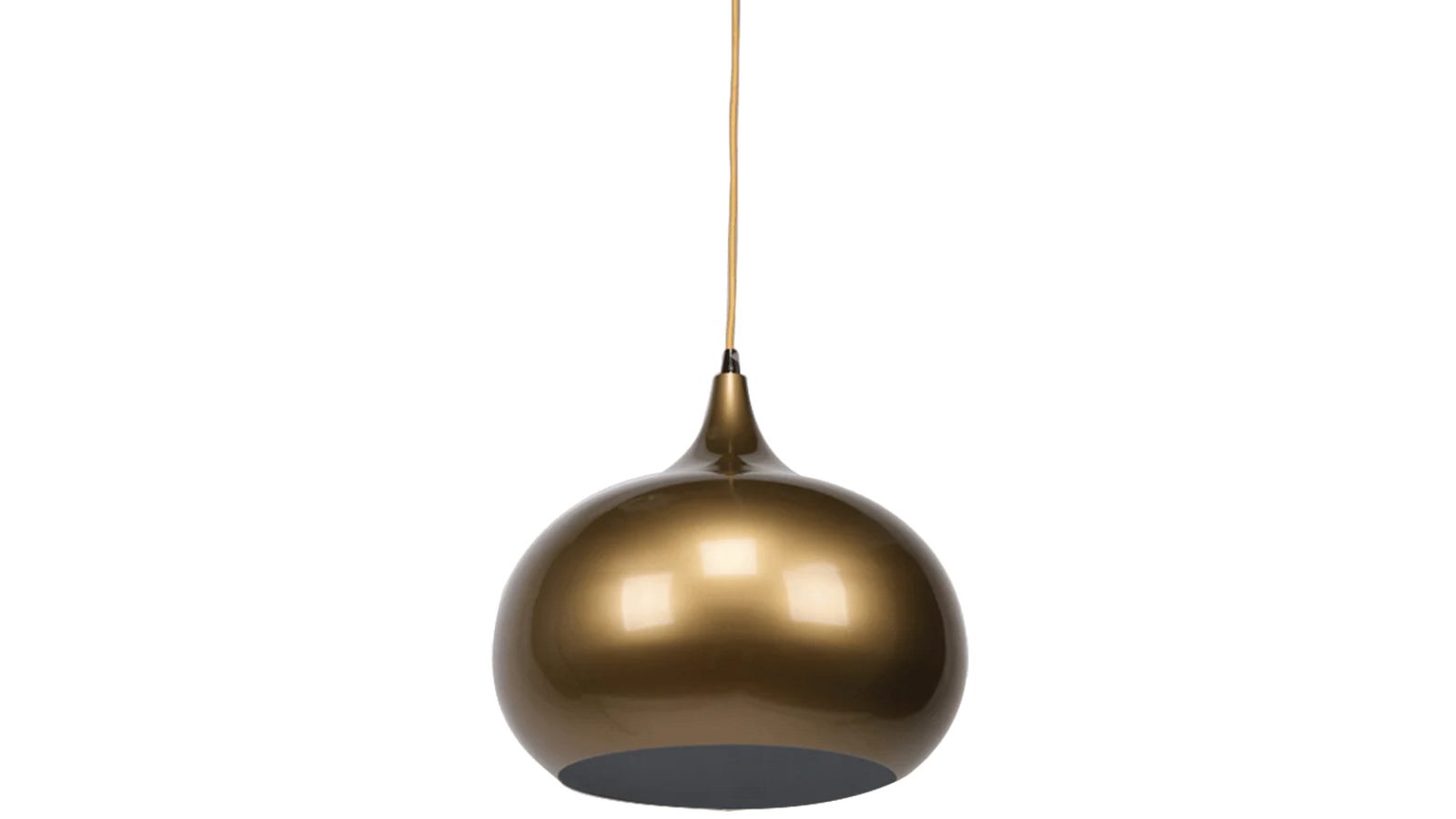 Sylvania Lighting Mini Kirby Inverted Bowl Metal Pendant Light Lamp - Pearl Gold