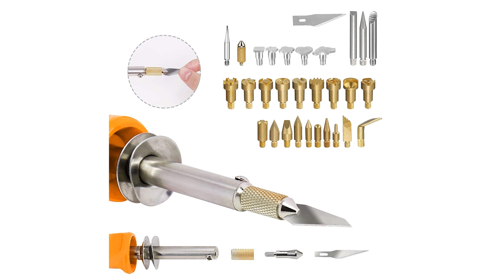 Masterspec 30W 35-Pieces Wood Burning Soldering Iron Kit