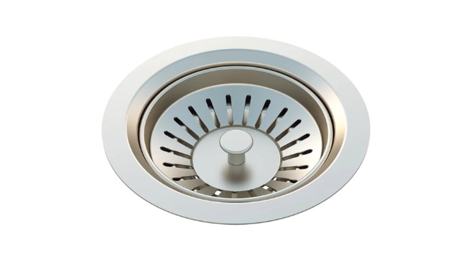 Meir Lavello Sink Strainer and Waste Plug Basket - Brushed Nickel