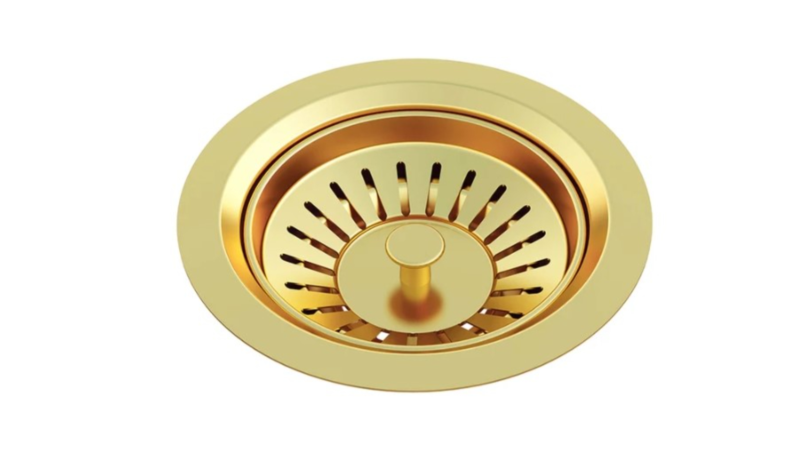 Meir Lavello Sink Strainer and Waste Plug Basket - Brushed Bronze Gold