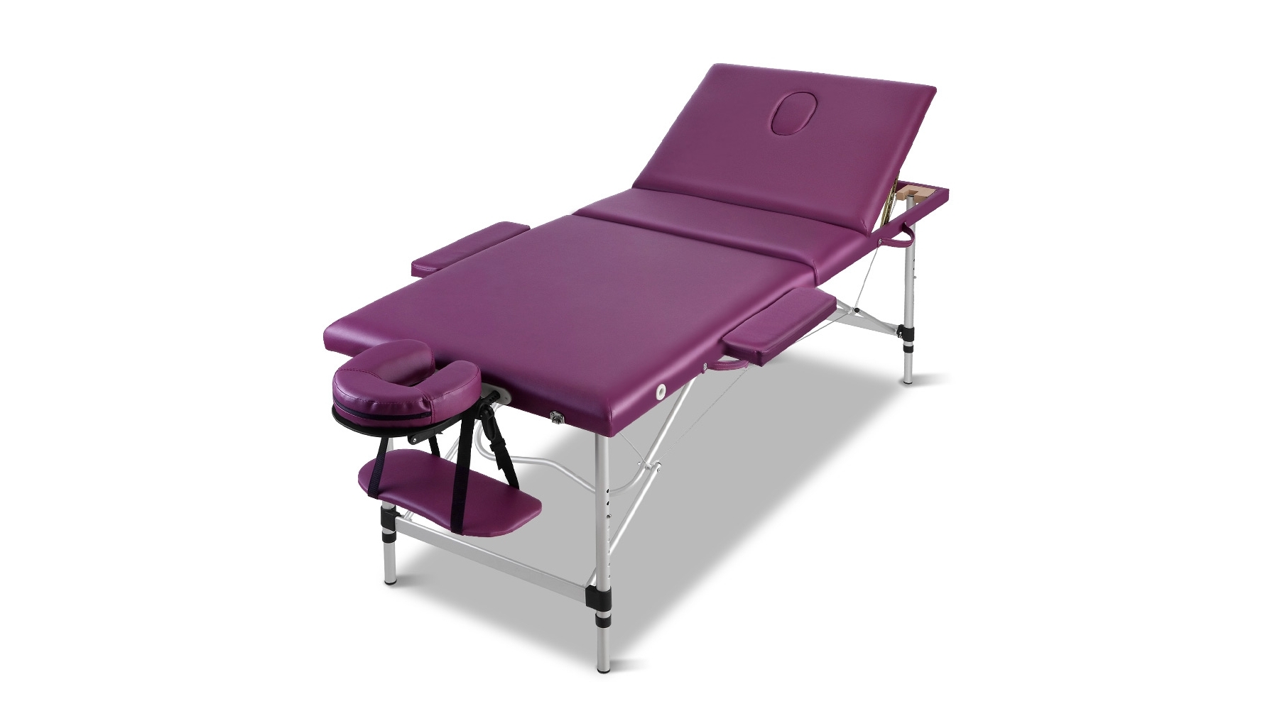 Zenses Portable 3 Fold Massage Table - Violet - 75cm