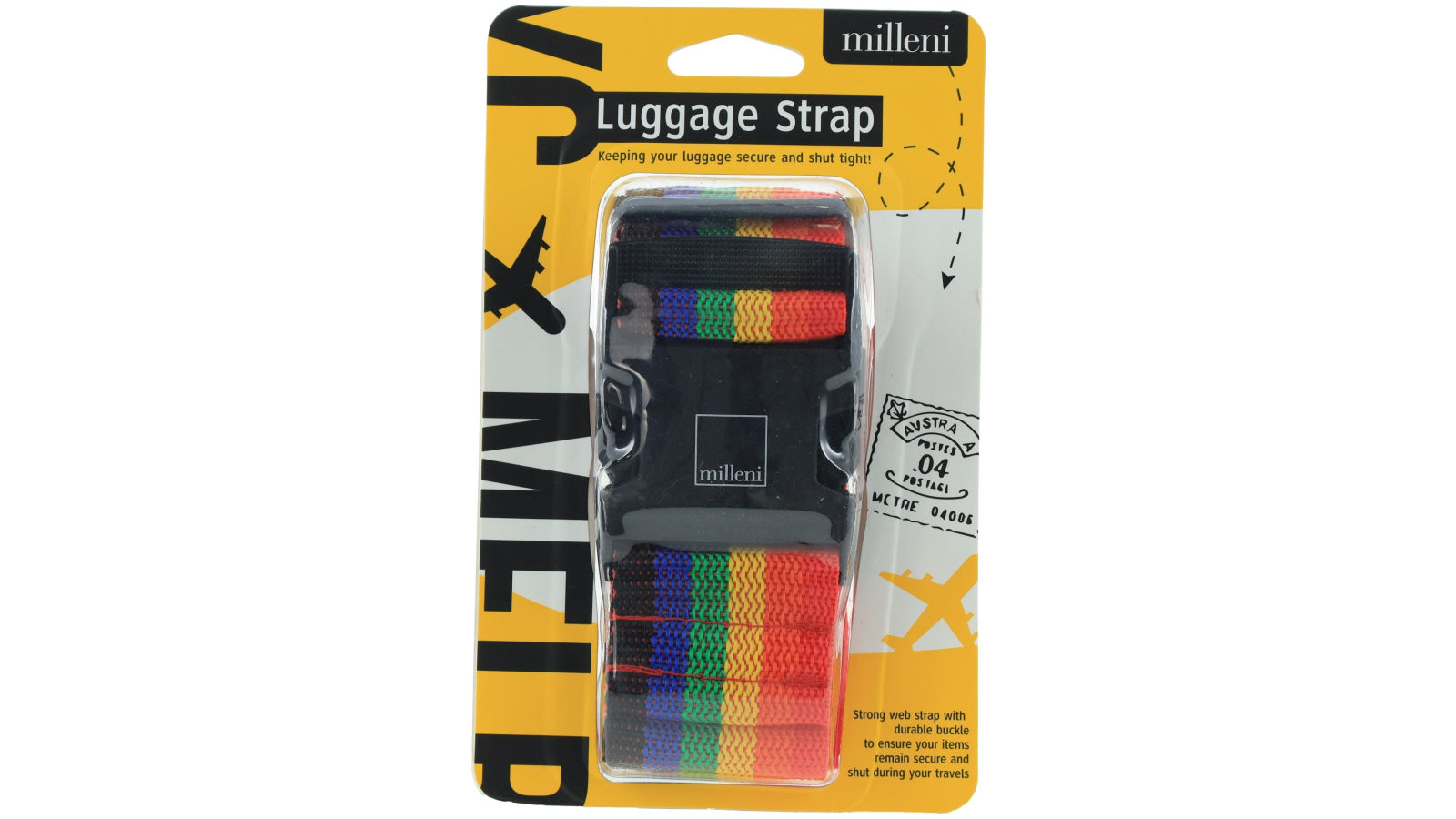Milleni Travel Multi-Coulour Luggage Strap