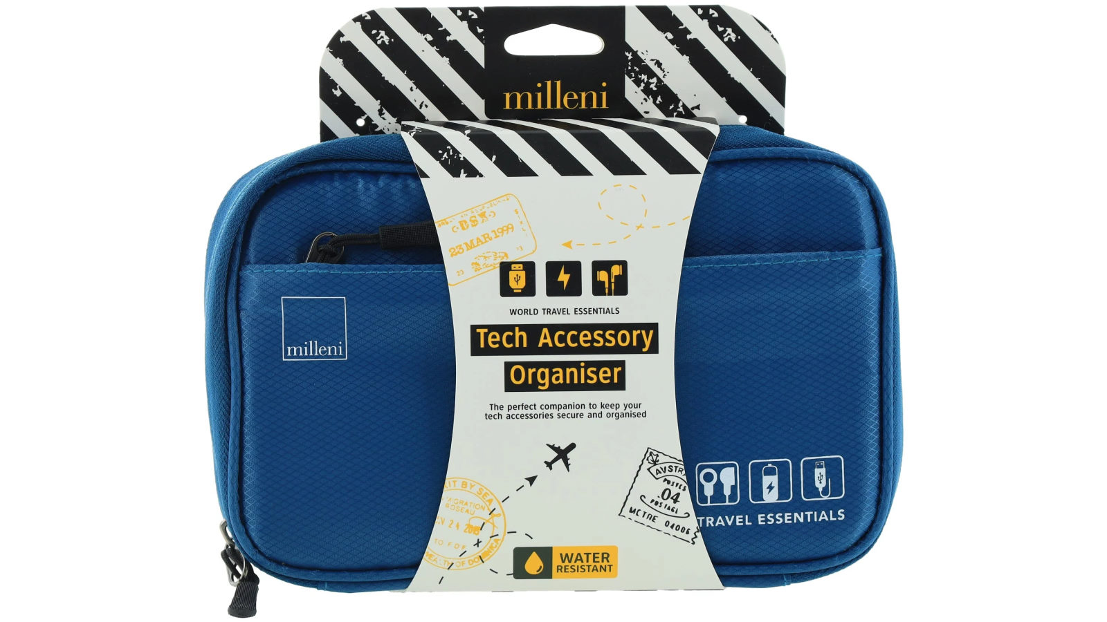 Milleni Travel Tech Teal Accessory Organiser
