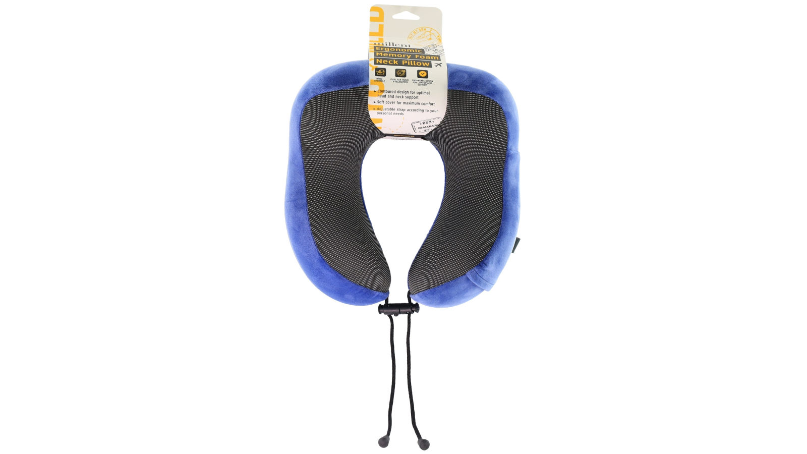 Milleni Travel Ergonomic Memory Foam Neck Pillow - Blue