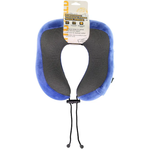 Milleni Travel Ergonomic Memory Foam Neck Pillow - Blue
