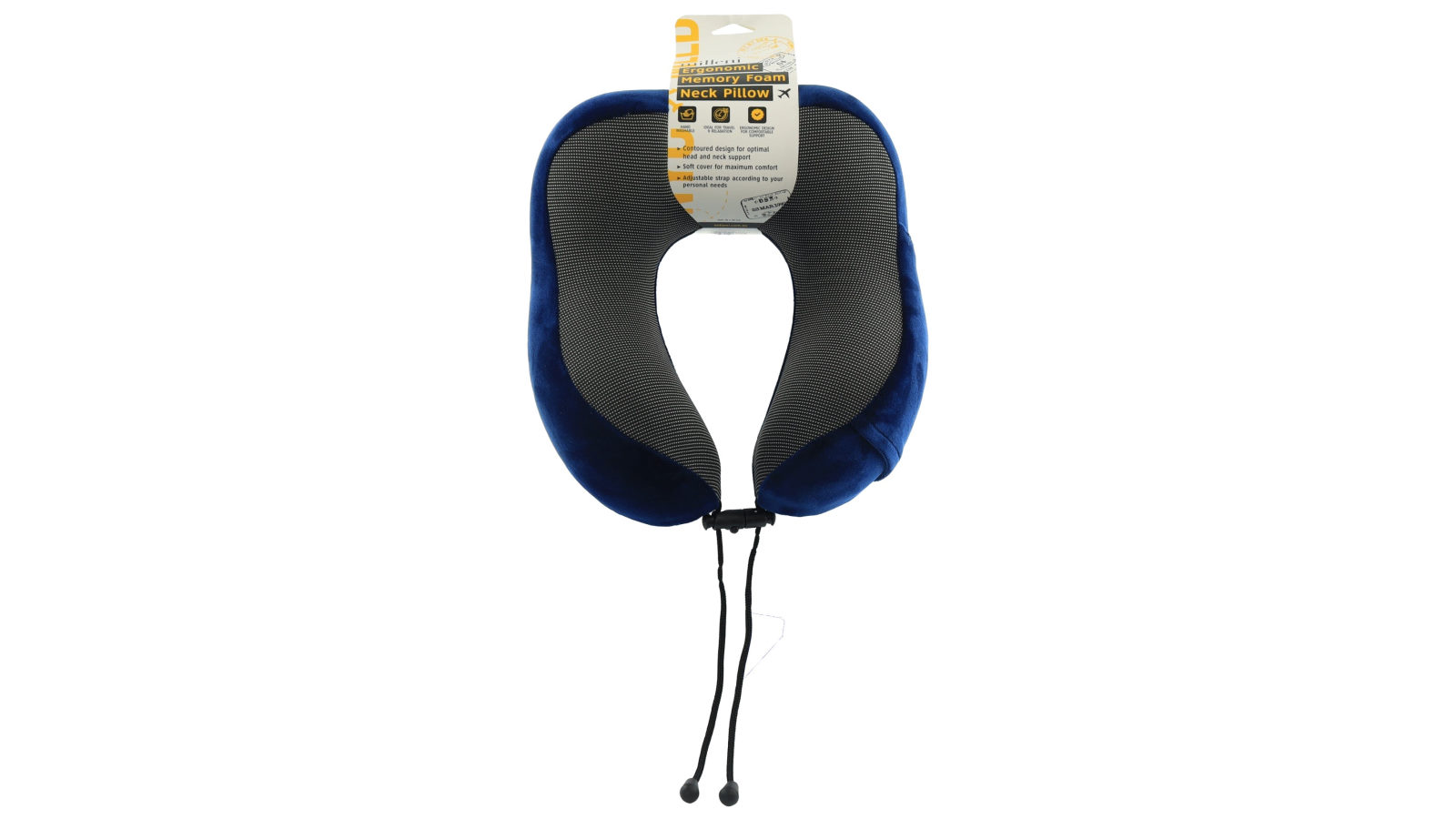 Milleni Travel Ergonomic Memory Foam Neck Pillow - Navy