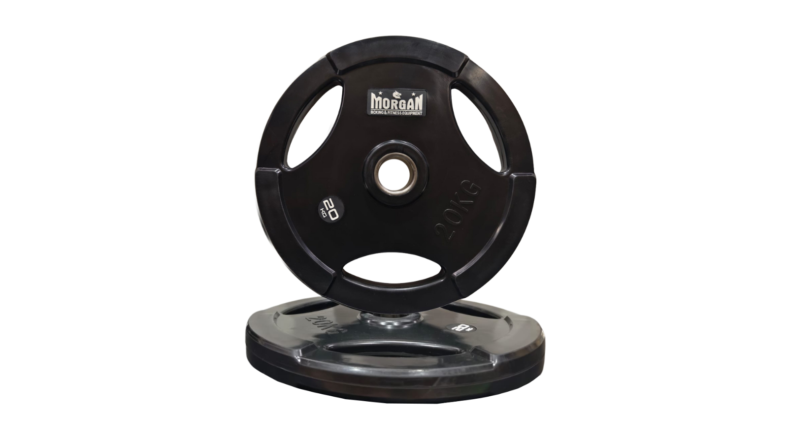 Morgan Sports Tri-Grip Rubber Coated Olympic Pair Weight Plate