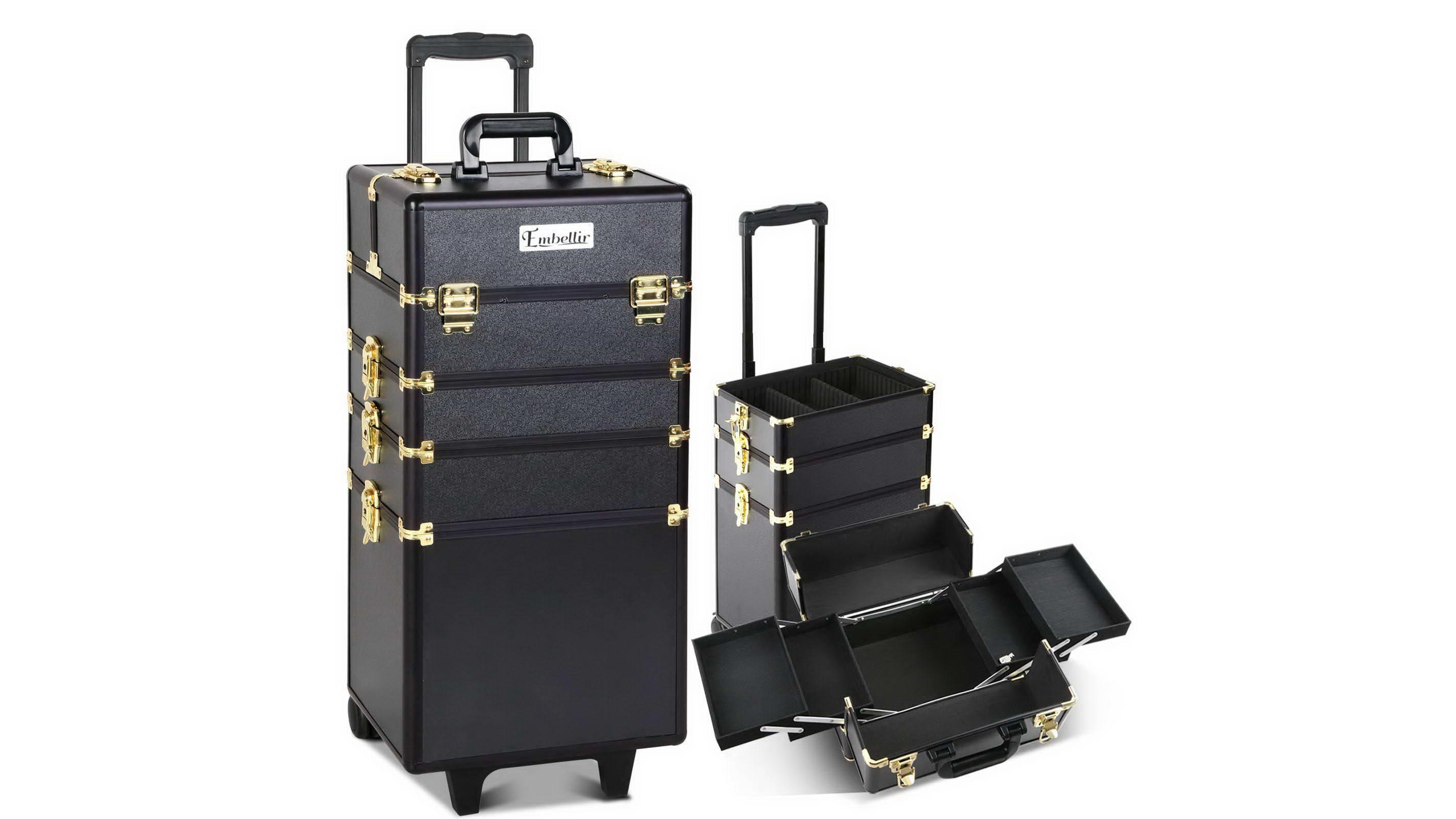 Embellir 7in1 Portable Makeup Trolley - Gold/Black