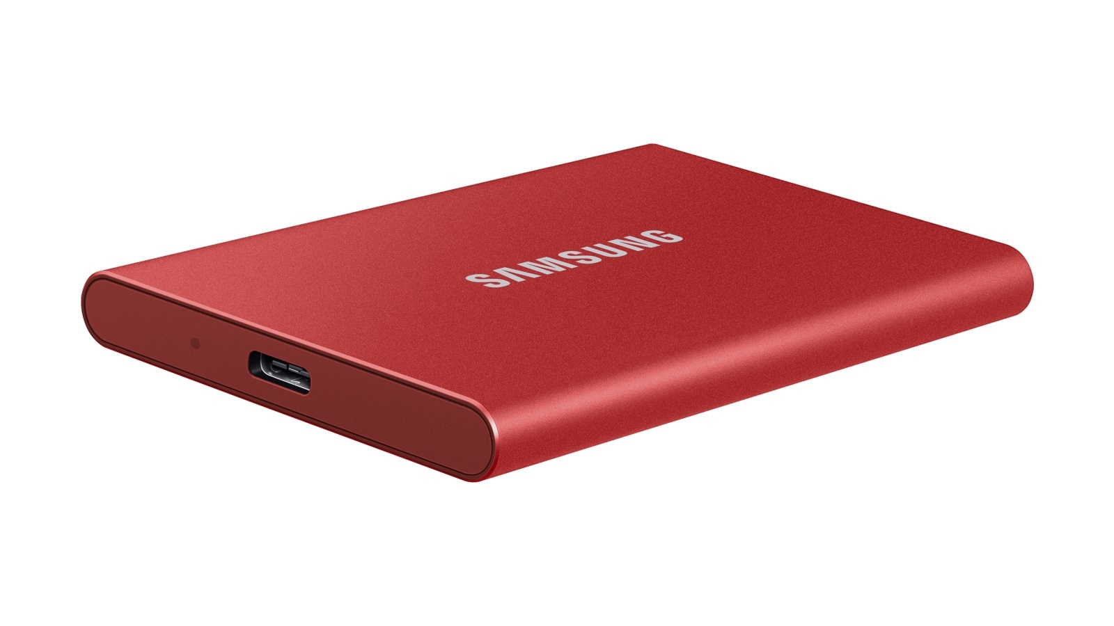 Samsung ポータブルSSD T7 1TB (レッド) MU-PC1T0R Samsung T7 USB 3.2 1TB Portable SSD - Metallic Red | Harvey Norman