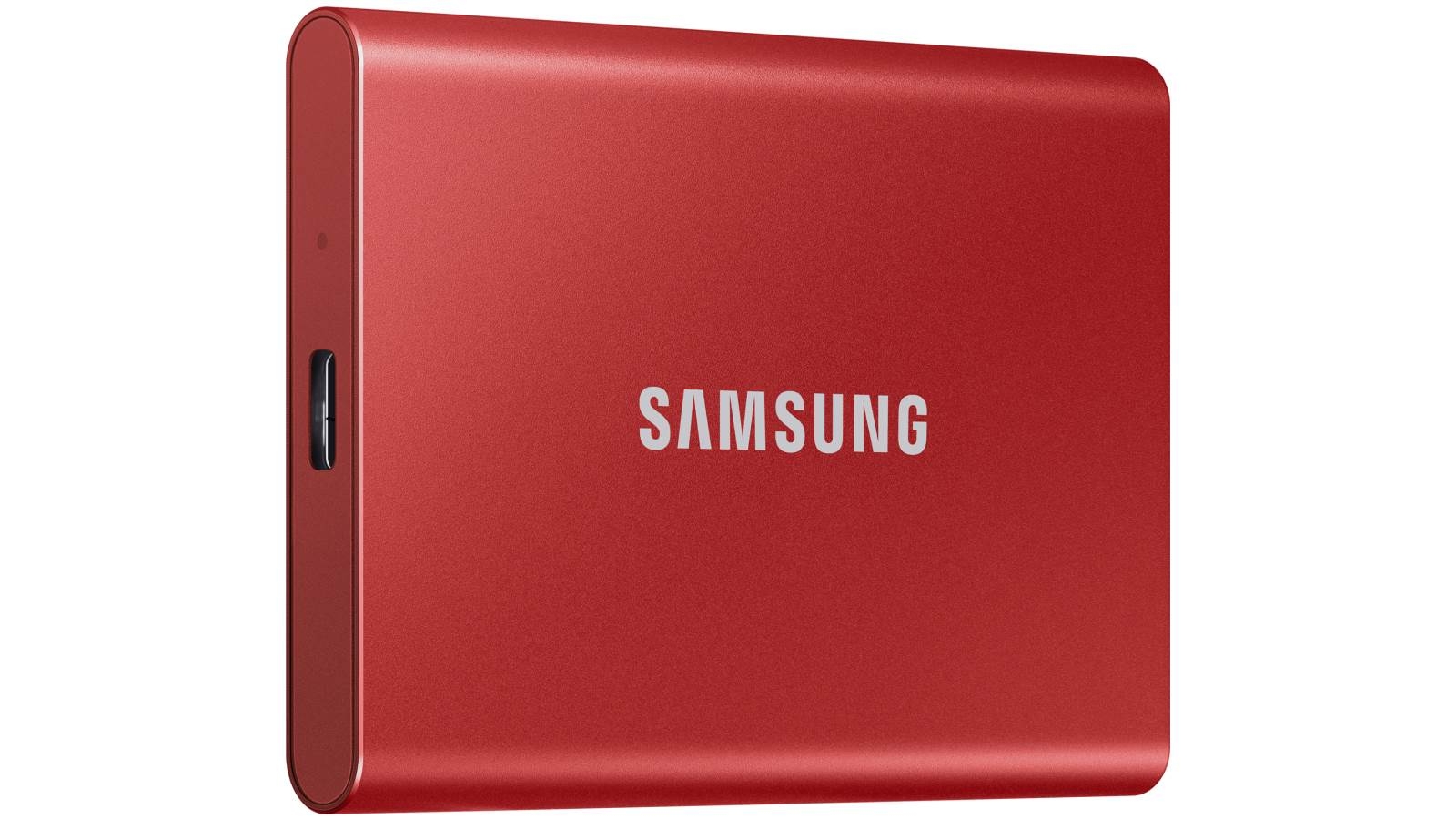Samsung T7 USB 3.2 2TB Portable SSD - Metallic Red | Harvey Norman