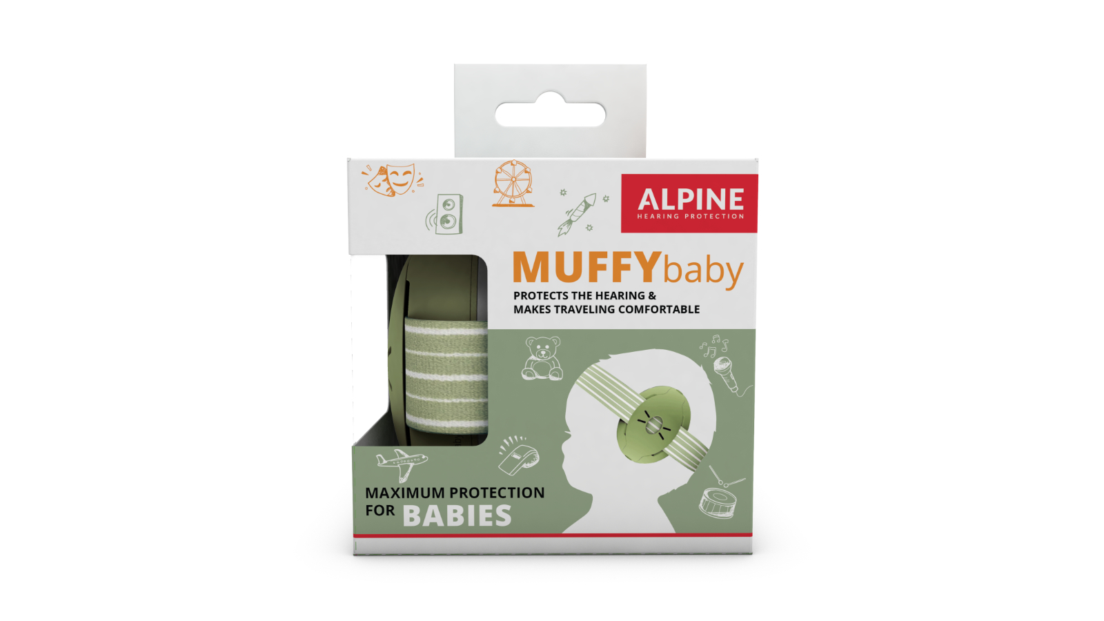 Alpine Muffy Baby Ear Muff - Green