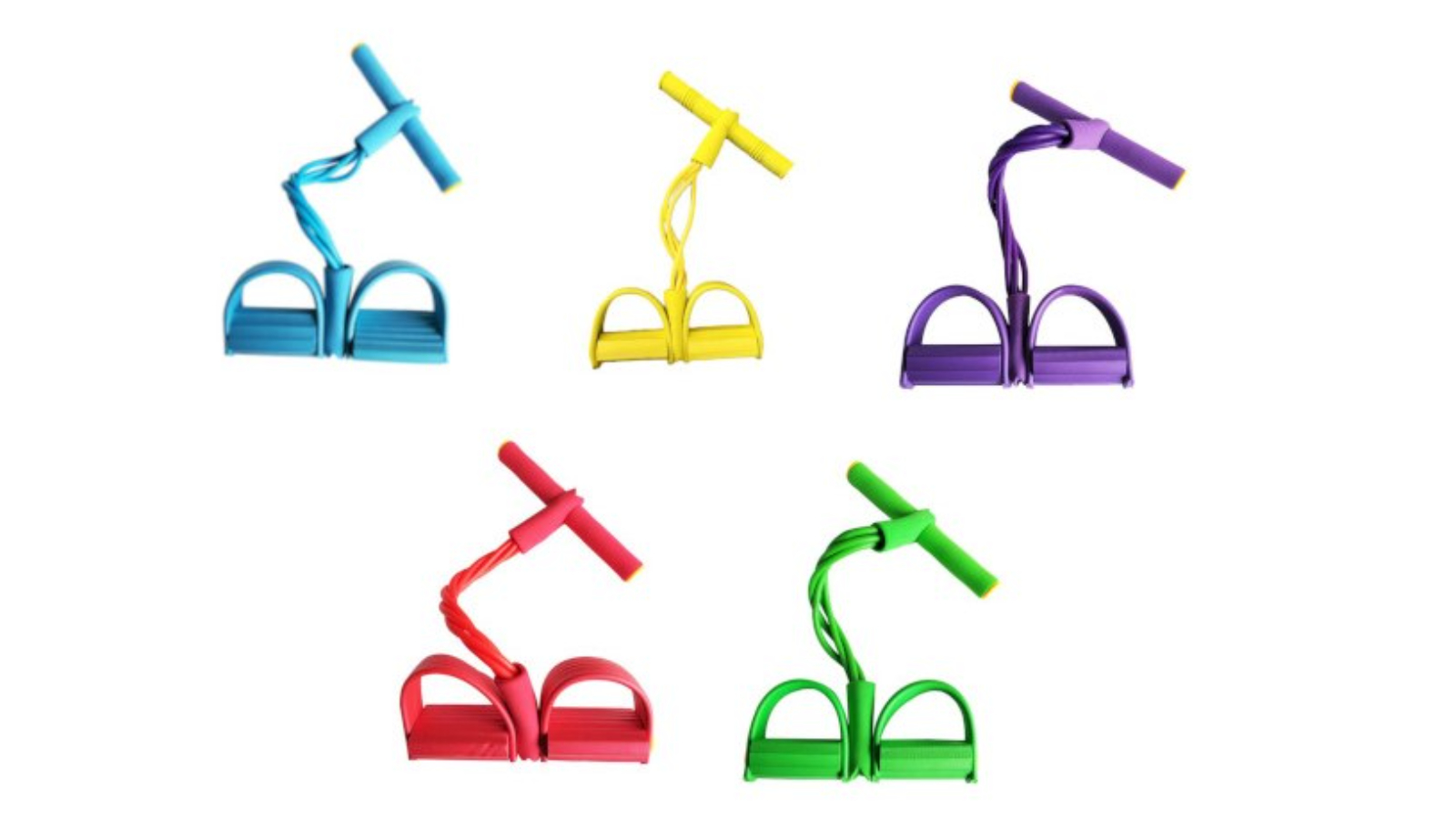 HOD Multi Function Tension Rope Fitness Pedal Exerciser Rope Pull Bands Purple Harvey Norman