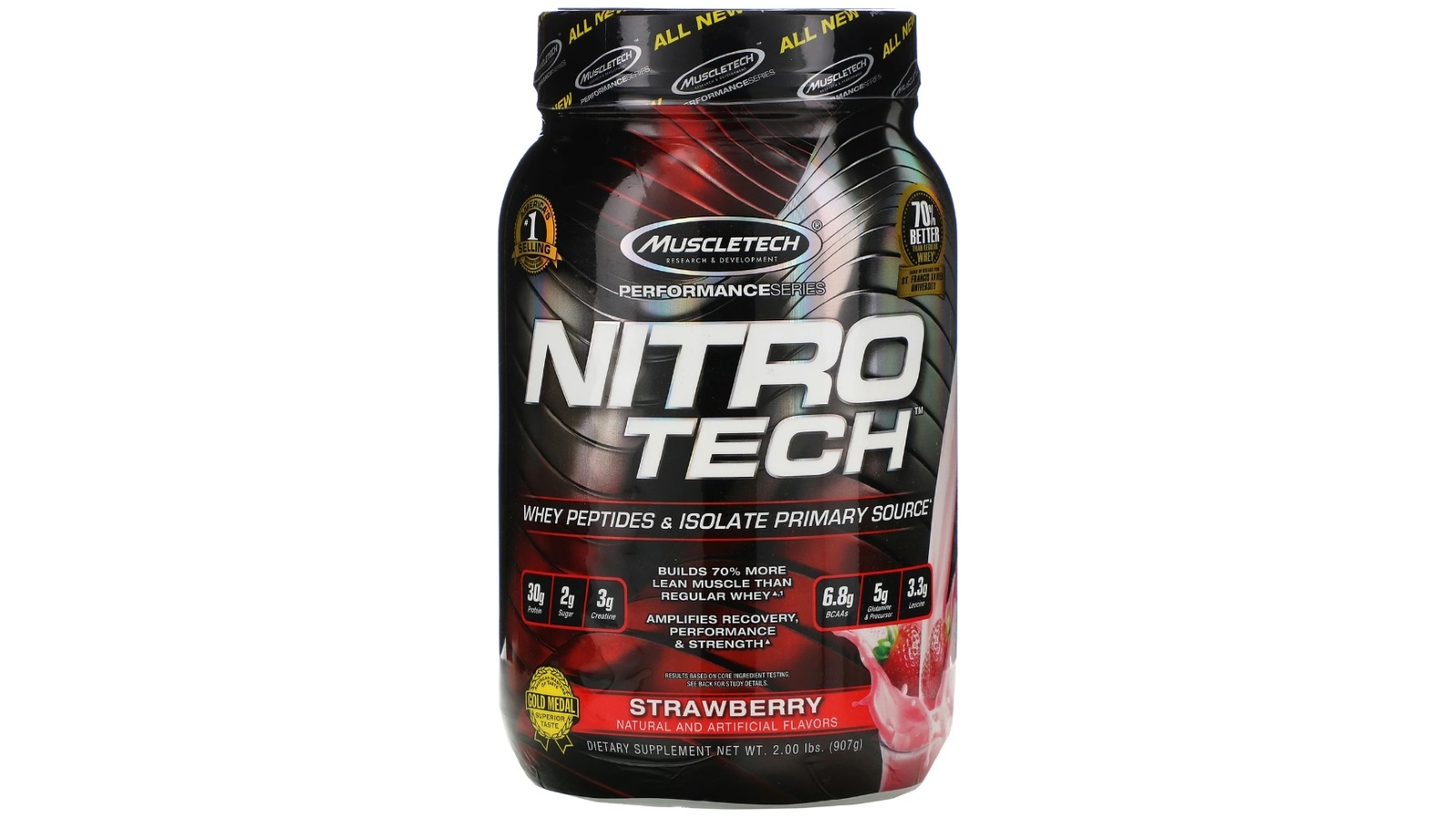 Muscletech Nitrotech Whey Strawberry - 900g